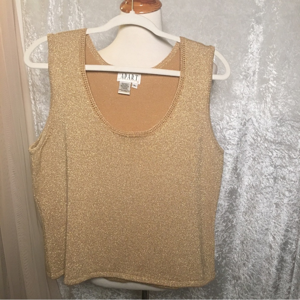 Apart Impressions Gold Knit Tank Top Size XL